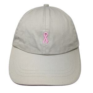 Pink Stuff Strapback Baseball Cap Beige One Size Adjustable Embroidered Cotton